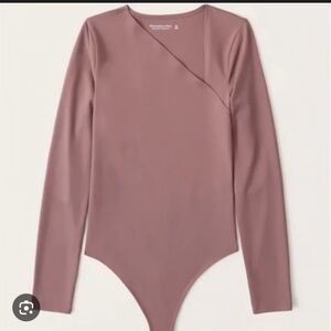 Abercrombie & Fitch Long Sleeve Bodysuit - Dusty Mauve New never